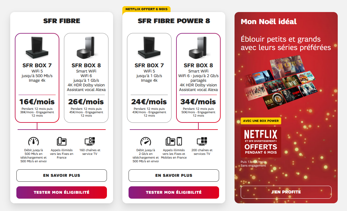 Box Internet sfr black friday