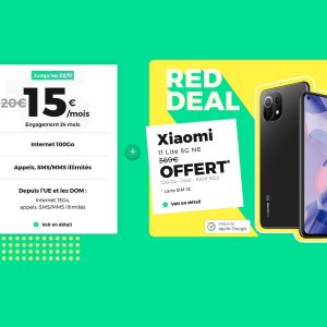 Black Friday RED by SFR: Forfait 100GO + Xiaomi 11 Life offert à 15€ par mois