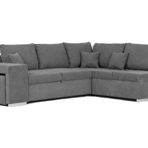 Black Friday Conforama :   Canapé d’angle convertible 4 places  • HOWARD coloris gris clair à -50%