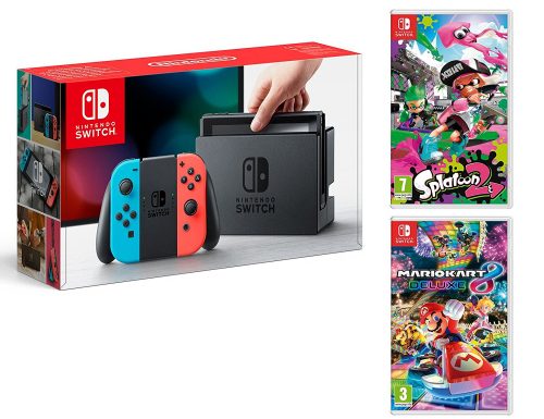 Nintendo Switch Rouge/Bleu à 459,60 euros sur Amazon